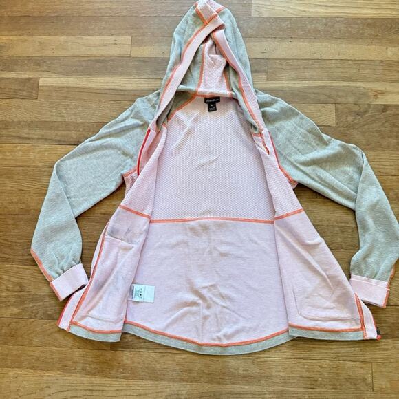 Eddie Bauer pink gray zipper hoodie sweatshirt size small S
 b4 - Picture 3 of 5